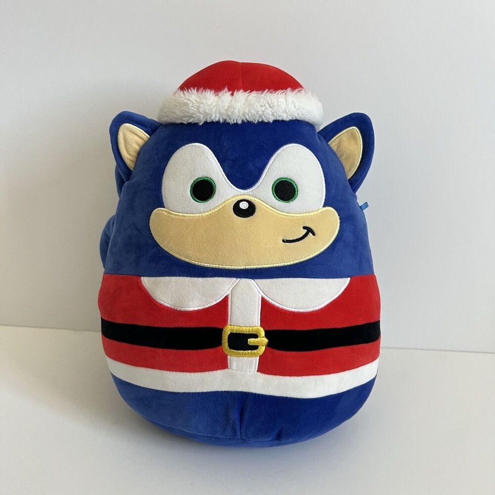 Squishmallows Sonic the Hedgehog Santa Suit 12" Plush Holiday Christmas SEGA